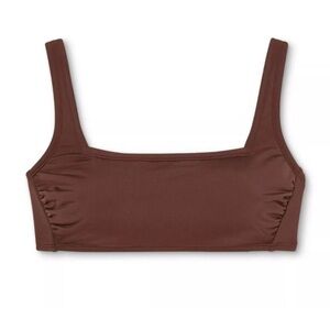 Kona Sol Brown Square Neck Bikini Top